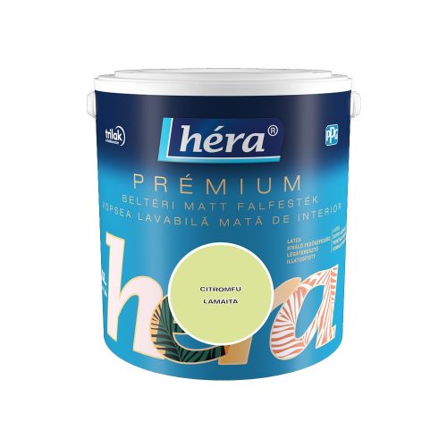 Héra Prémium beltéri falfesték 2,5l Citromfű