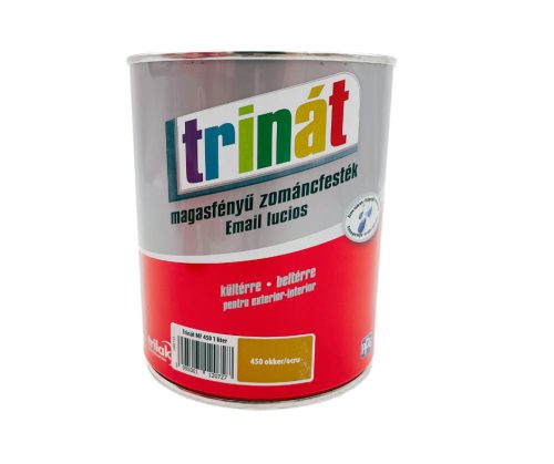 Trinát magasfényű zománcfesték 1l 450 Okker