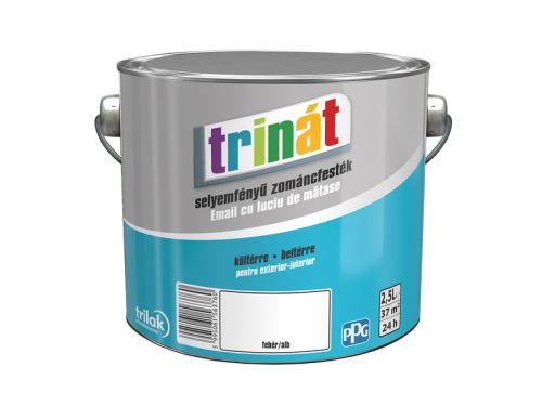 Trinát selyemfényű zománcfesték 2,5l Fehér