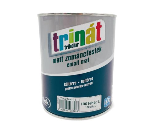 Trinát Trikolor matt zománcfesték 1l 100 Fehér/L