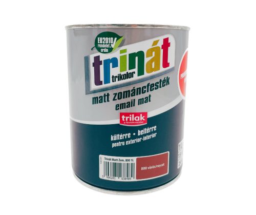 Trinát Trikolor matt zománcfesték 1l 800 Vörös