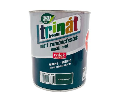 Trinát Trikolor matt zománcfesték 1l 504 Barna
