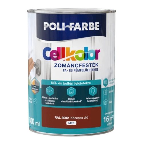 Cellkolor matt zománcfesték 0,8l RAL8002 Közepes dió