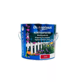 Dunaplaszt selyemfényű kerítésfesték 2,5l Vörös 800