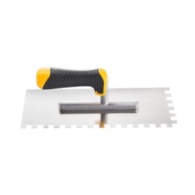   Glettelő rozsdamentes 2K műanyag nyéllel fogazott 28x12cm 12x12