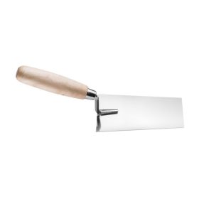 Kőműves kanál rozsdamentes fa nyéllel 12x8cm