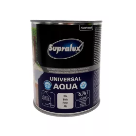   Supralux Universal aqua vízbázisú selyemfényű zománcfesték 0,75l Fehér