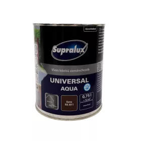   Supralux Universal aqua vízbázisú selyemfényű zománcfesték 0,75l RAL8011 Barna