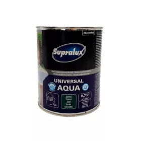   Supralux Universal aqua vízbázisú selyemfényű zománcfesték 0,75l RAL6005 Zöld