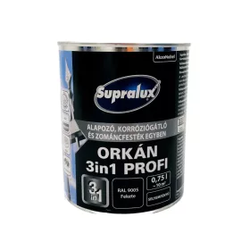   Supralux Orkán 3in1 Profi selyemfényű zománcfesték 2,5l RAL9005 Fekete
