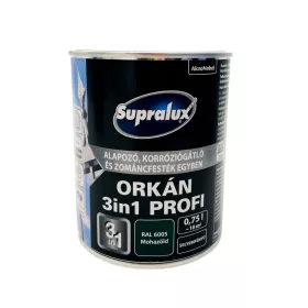   Supralux Orkán 3in1 Profi selyemfényű zománcfesték 0,75l RAL6005 Mohazöld