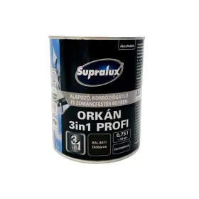   Supralux Orkán 3in1 Profi selyemfényű zománcfesték 0,75l RAL8011 Dióbarna