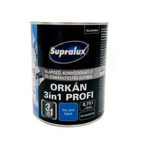   Supralux Orkán 3in1 Profi selyemfényű zománcfesték 0,75l RAL5015 Égkék