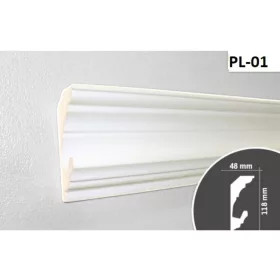 Díszléc rejtett LED világításhoz 2m/db PL-01