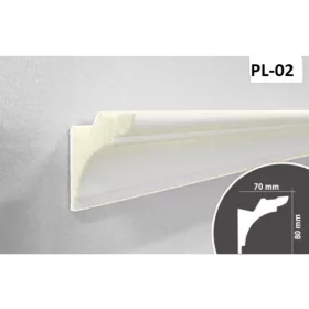Díszléc rejtett LED világításhoz 2m/db PL-02
