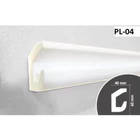 Díszléc rejtett LED világításhoz 2m/db PL-04