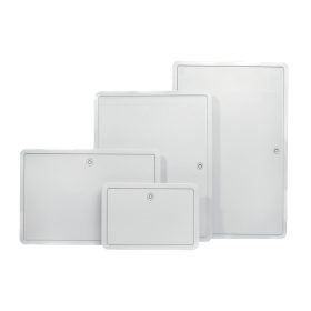 ABS műanyag szervizajtó, kulccsal 20x30 cm világosszürke