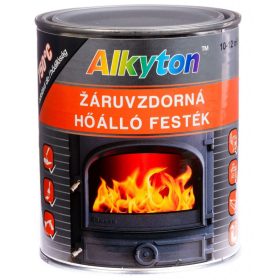 Alkyton hőálló festék 0,75l Kovácsoltvas Fekete