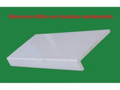 Fényes habosított műanyag párkány 35cm fehér