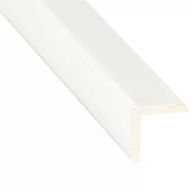   Fenyő derékszögű takaró, fehér festett 240 cm 28x28mm FSC, H30