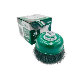   Menetes kúpos acél drótcsiszoló 100mm M14 Sarokcsiszolóhoz