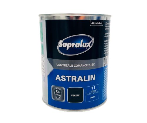 Supralux Astralin univerzális zománcfesték matt 0,25l Fekete