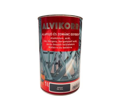 Alvikorr alapozó és zománc 0,25l RAL9005 Fekete
