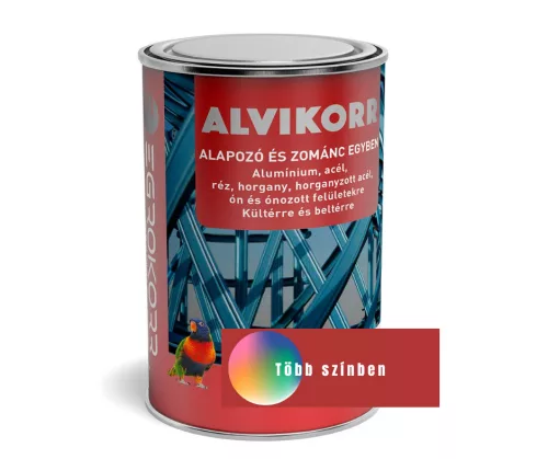 Alvikorr alapozó és zománc 1l RAL9016 Fehér