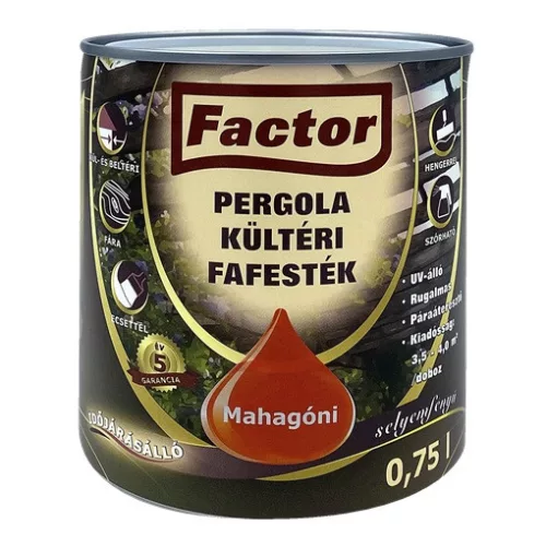 Factor Pergola kültéri fafesték 0,75l mahagóni