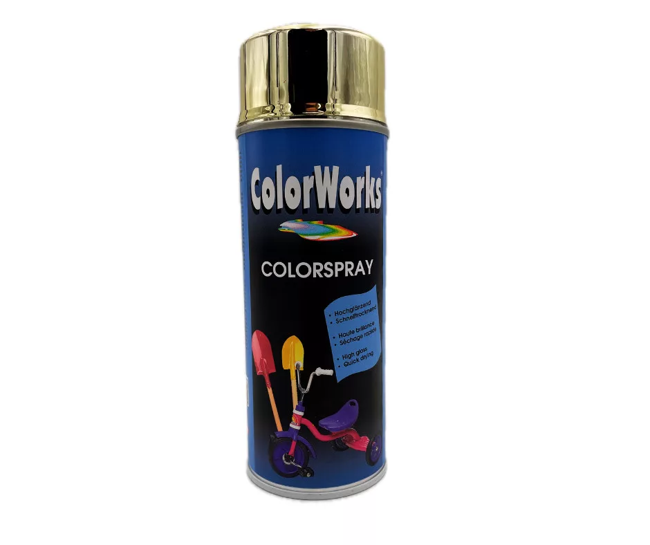 ColorWorks akryl spray 400ml krómhatású arany - 4 690 Ft/db