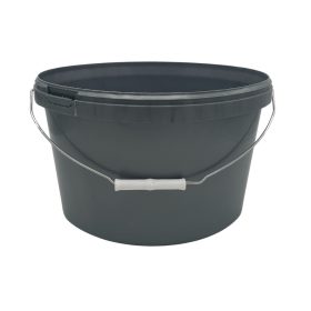 Műanyag vödör ovális ezüst 8l