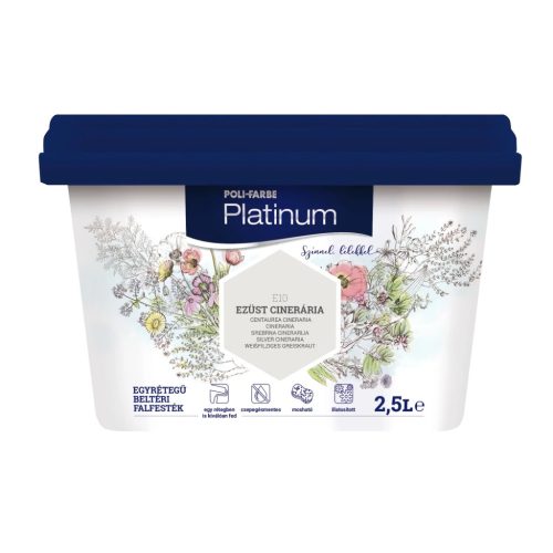 Platinum beltéri falfesték 2,5l Ezüst Cinerária