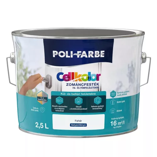 Cellkolor selyemfényű zománcfesték 2,5l Fehér