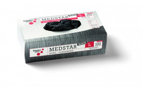 Medstar Black egyszer használatos gumikesztyű 10/XL fekete