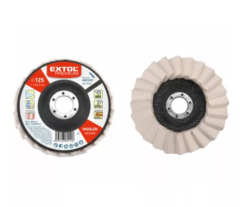 Extol Lamellás polírozó filc korong 125x22mm