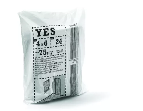 Yes takarófólia fekete S75 4x6m 24m2