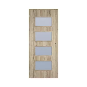   Beltéri ajtólap Merano üvegezés 90x210 Csomós tölgy jobbos