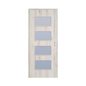   Beltéri ajtólap Merano üvegezés 90x210 Havas tölgy jobbos