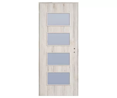 Beltéri ajtólap Merano üvegezés 90x210 Havas tölgy balos