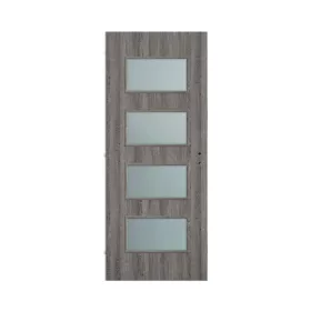   Beltéri ajtólap Merano üvegezés 90x210 Szürke tölgy balos
