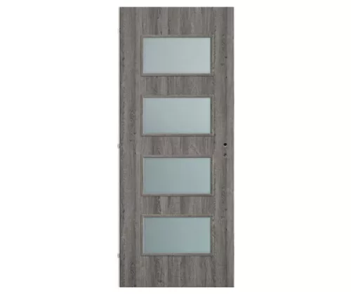 Beltéri ajtólap Merano üvegezés 90x210 Szürke tölgy jobbos