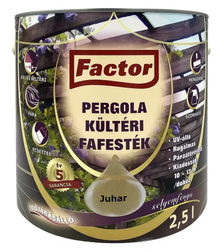 Factor Pergola kültéri fafesték 2,5l juhar
