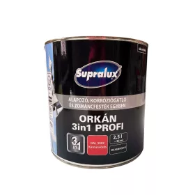   Supralux Orkán 3in1 Profi selyemfényű zománcfesték 2,5l RAL3002 Kárminvörös