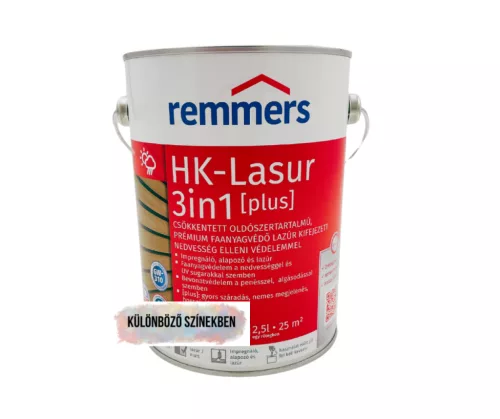 HK-Lasur Plus vízbázisú vékonylazúr 2,5l ezüstszürke