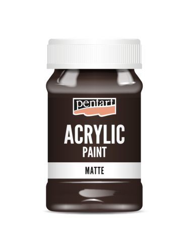 Pentart Akrilfesték matt 100ml Sötétbarna