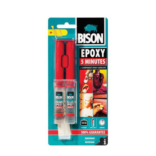 Bison 5 perces kétkomponensű epoxy ragasztó 24ml