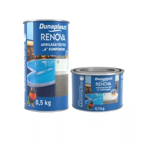   Renova Akrilkád zománc A+B komponens 0,6kg RAL9016 Fényes Fehér