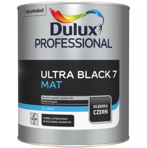 Dulux Professional ultra black beltéri falfesték 1l Fekete