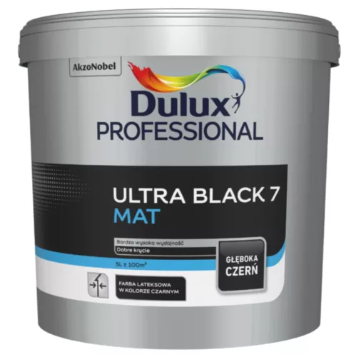 Dulux Professional ultra black beltéri falfesték 5l Fekete