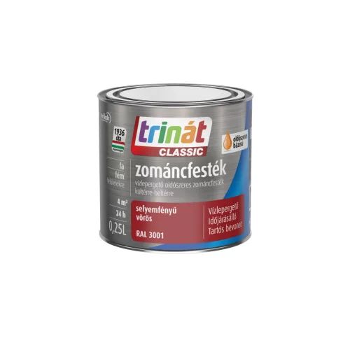 Trinát Classic selyemfényű zománcfesték 0,25l RAL 3001 Signal piros